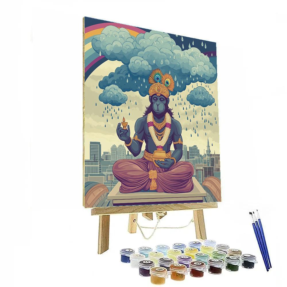 Hanuman Raincloud Music Session DIY paint by numbers