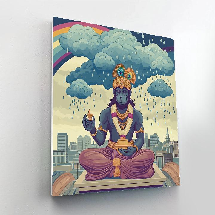 Hanuman Raincloud Music Session DIY paint by numbers