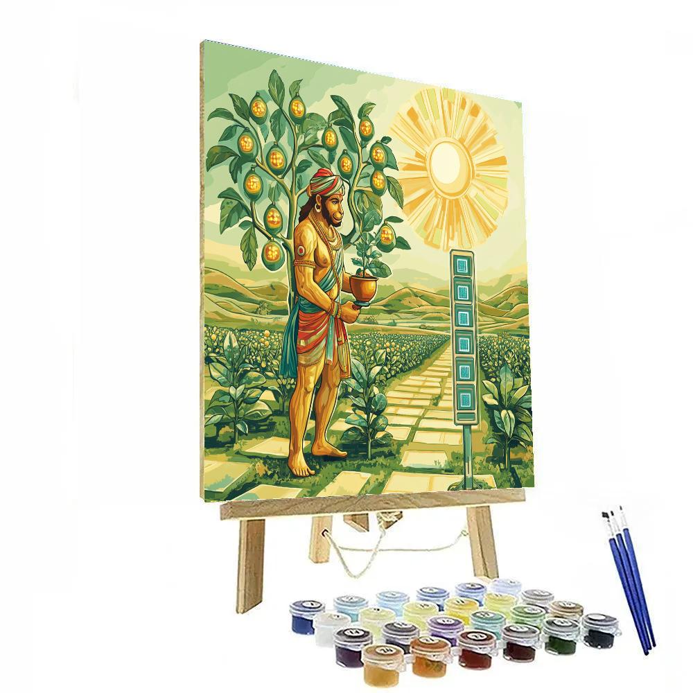 Hanuman Solar Orchard Keeper DIY paint by numbers