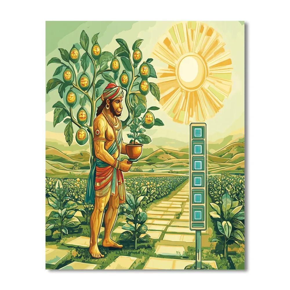 Hanuman Solar Orchard Keeper DIY paint by numbers