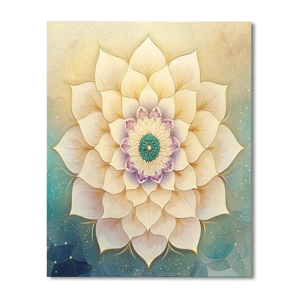 Alphonse Mucha Inspired Nebula Garden Filigree paint by number