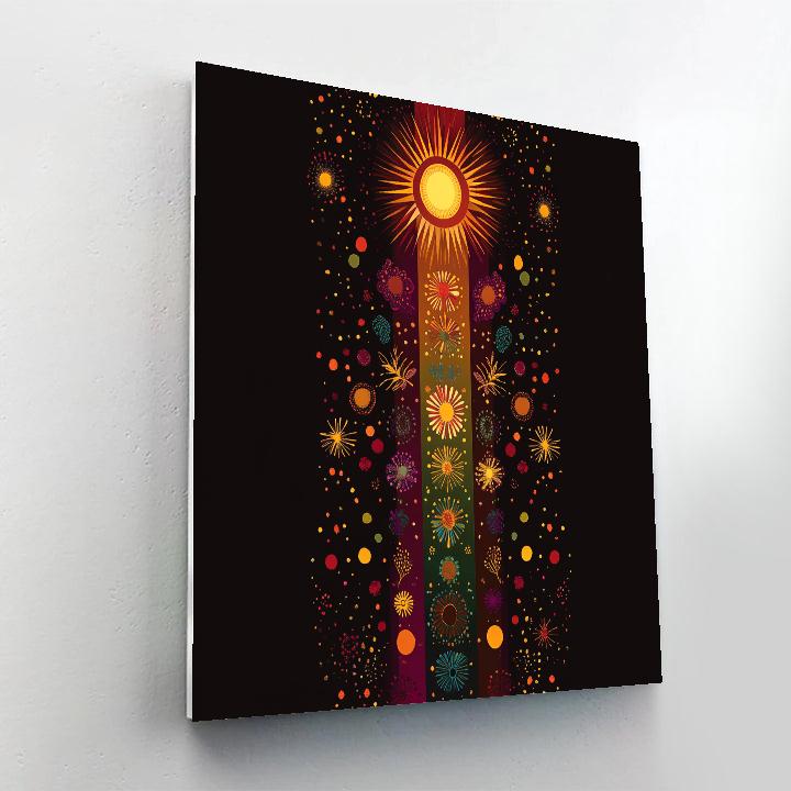 Frida Kahlo Inspired Ancestral Eclipse Tapestry DIY paint by numbers