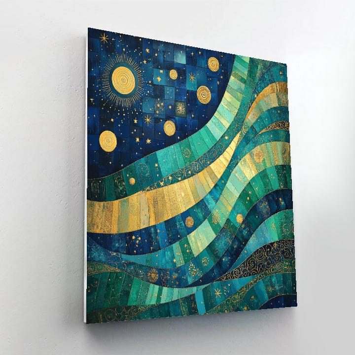 Gustav Klimt Inspired Auroral Symphony Of The Magnetosphere DIY paint by numbers