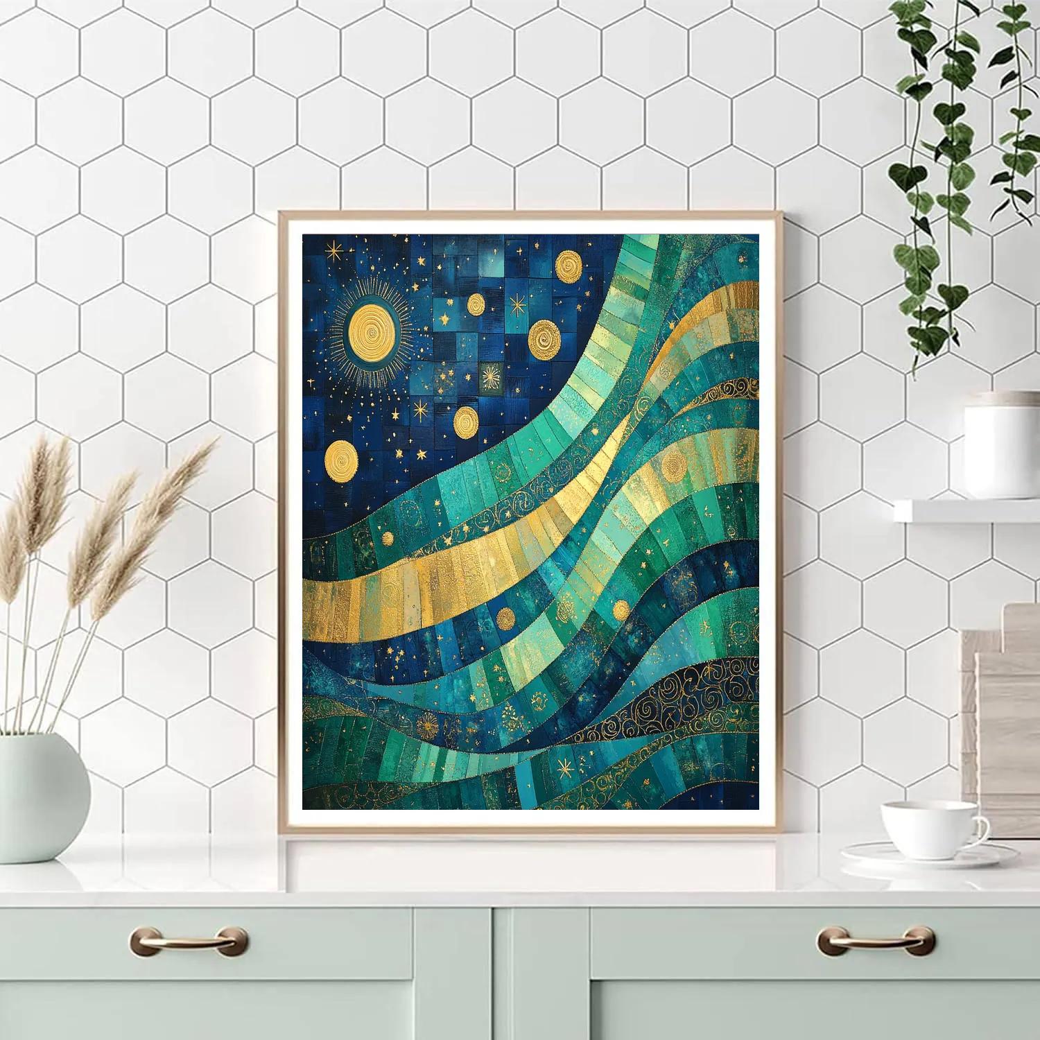 Gustav Klimt Inspired Auroral Symphony Of The Magnetosphere DIY paint by numbers