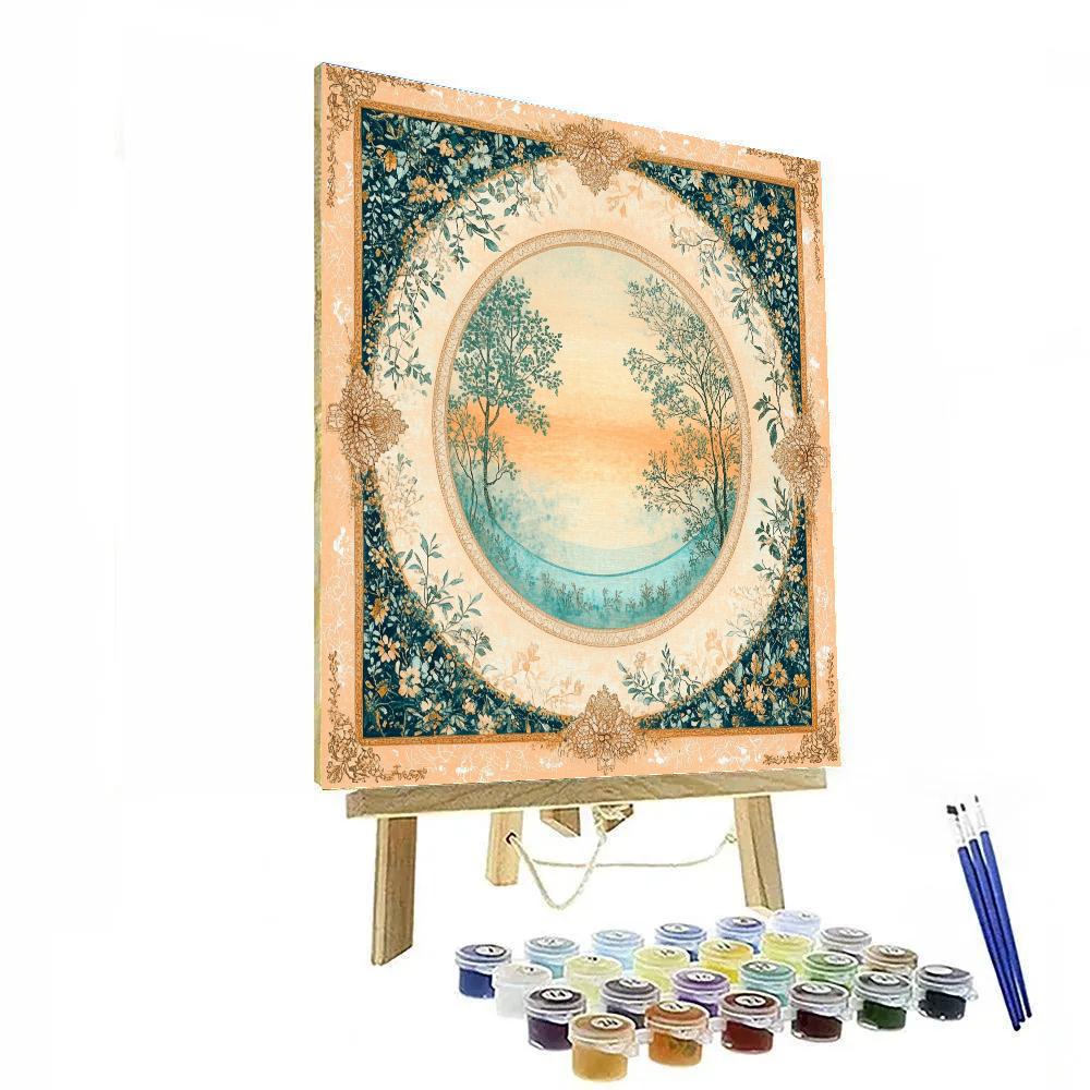 Alphonse Mucha Inspired Aurora Season Wheel paint by numbers