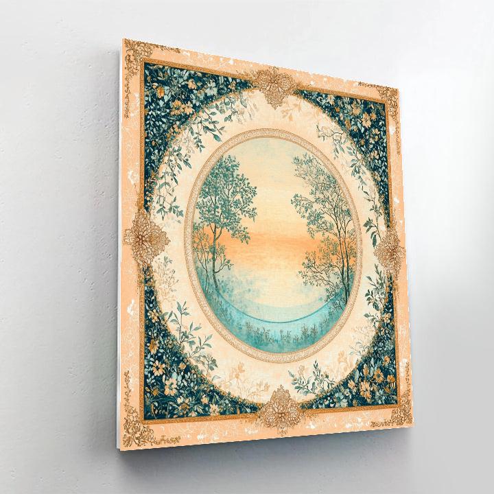 Alphonse Mucha Inspired Aurora Season Wheel paint by numbers