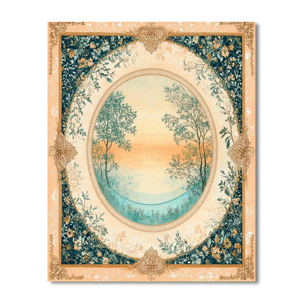 Alphonse Mucha Inspired Aurora Season Wheel paint by numbers