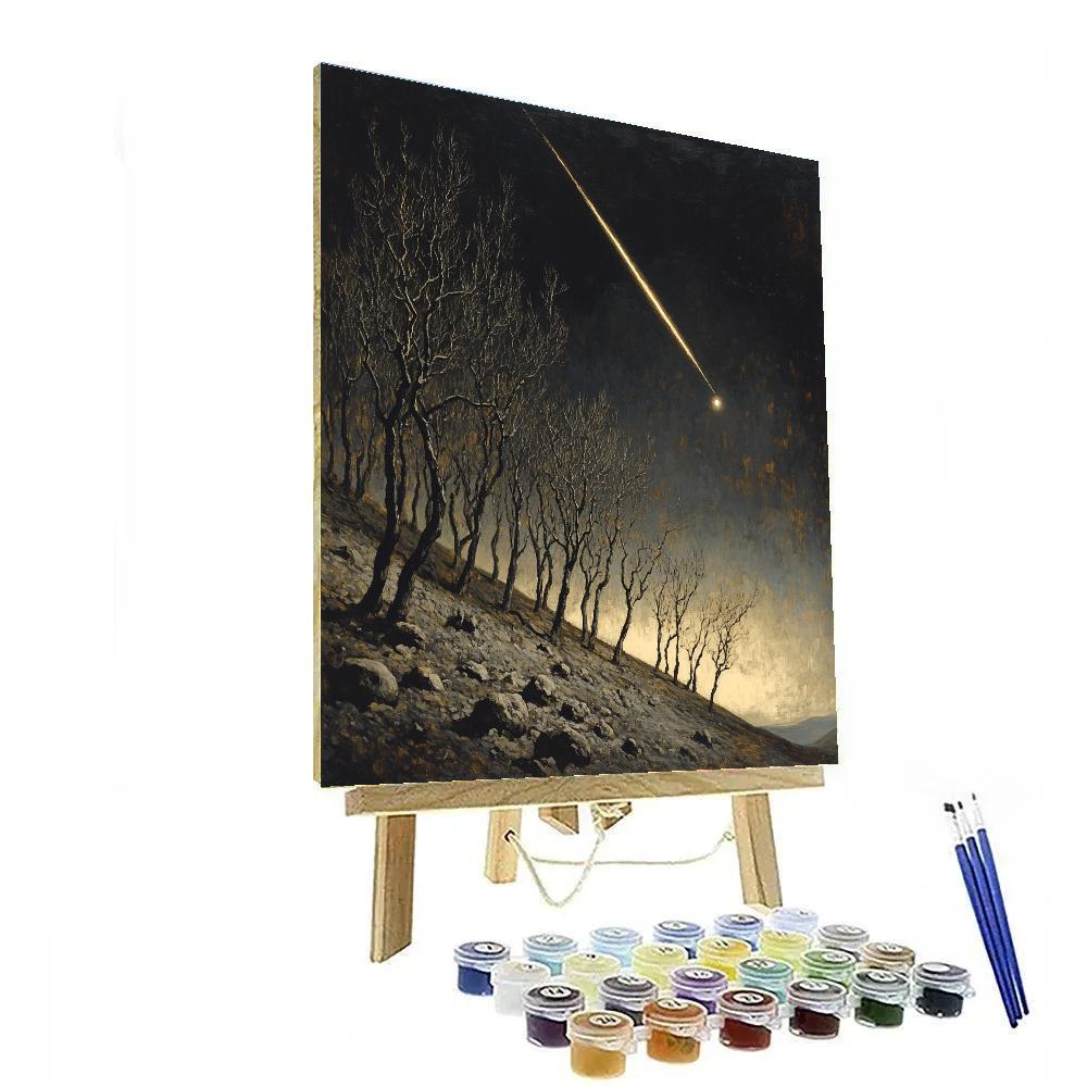 Francisco Goya Inspired Comet Light Above The Withered Orchard paint by numbers