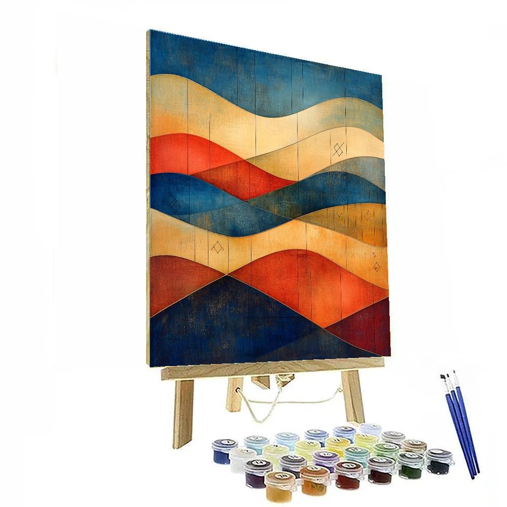 Paul Klee Inspired Chromatic Nocturne Grid Painting by numbers kit