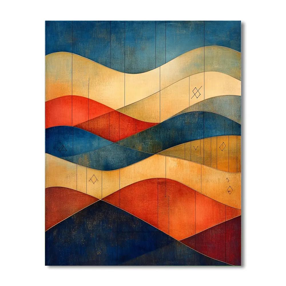 Paul Klee Inspired Chromatic Nocturne Grid Painting by numbers kit