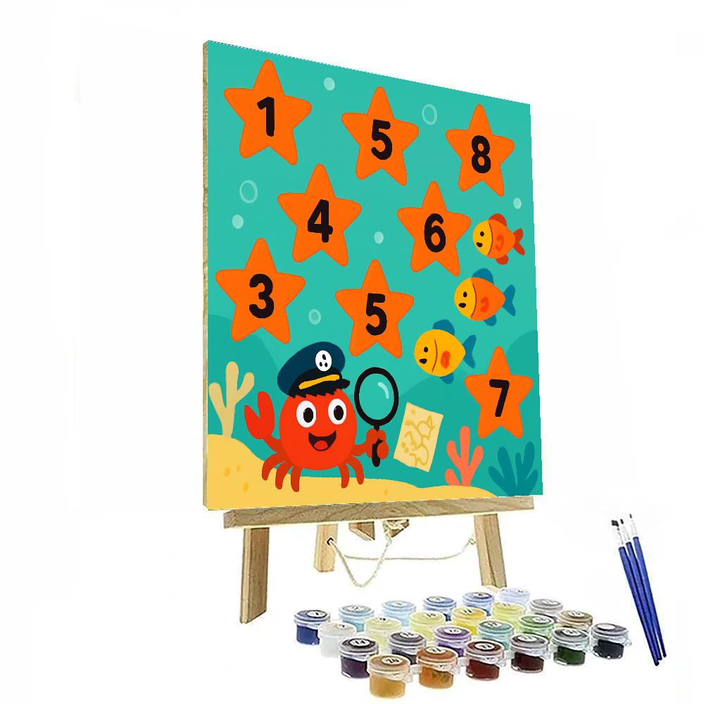 Captain Crab And The Coral Reef Number Hunt Paint by numbers kits