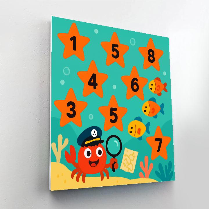 Captain Crab And The Coral Reef Number Hunt Paint by numbers kits