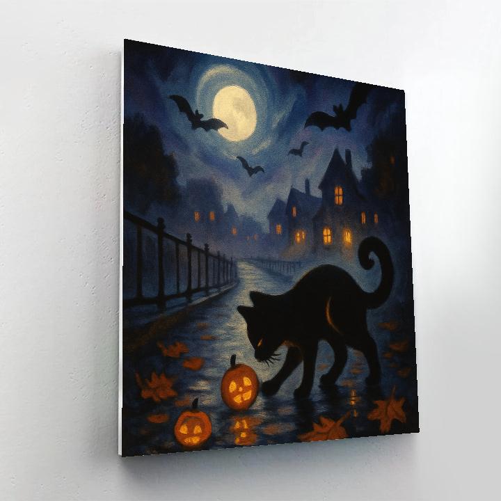 Lanterns Along The Whispering Causeway Number painting