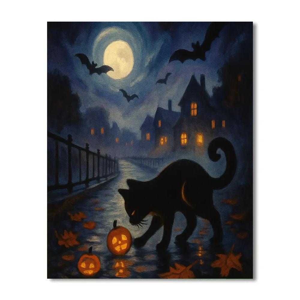 Lanterns Along The Whispering Causeway Number painting