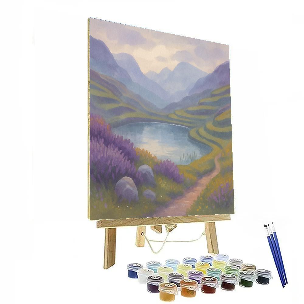 Lavender Mist Over The Terraced Highlands paint by numbers