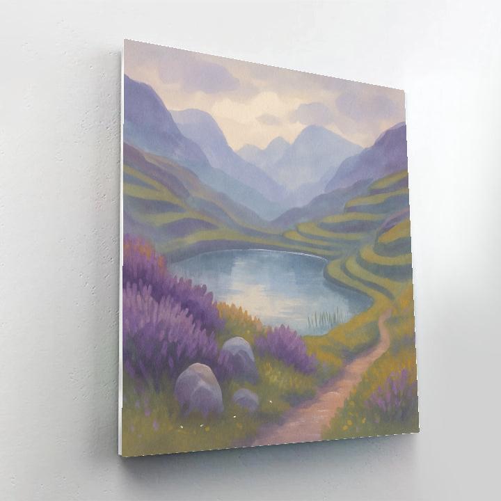 Lavender Mist Over The Terraced Highlands paint by numbers
