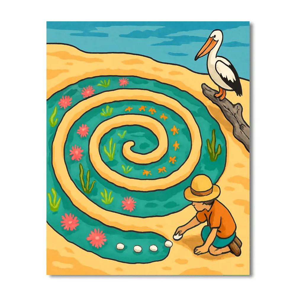 Tidepool Puzzle Beach Numbered painting kits