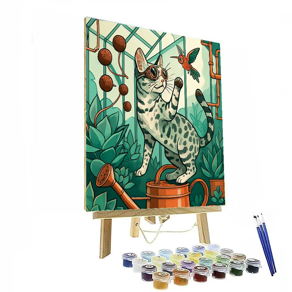 Clockwork Greenhouse Cat Adventure paint by color
