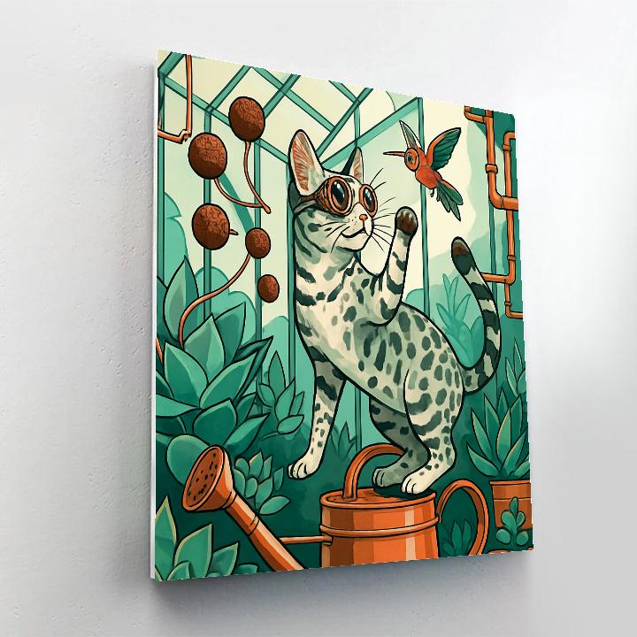 Clockwork Greenhouse Cat Adventure paint by color