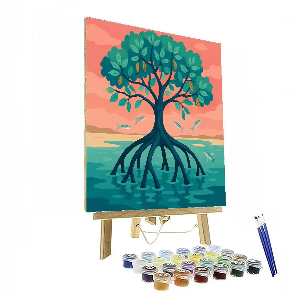 Tree Of Tidal Glass Mangroves Paint by numbers kits