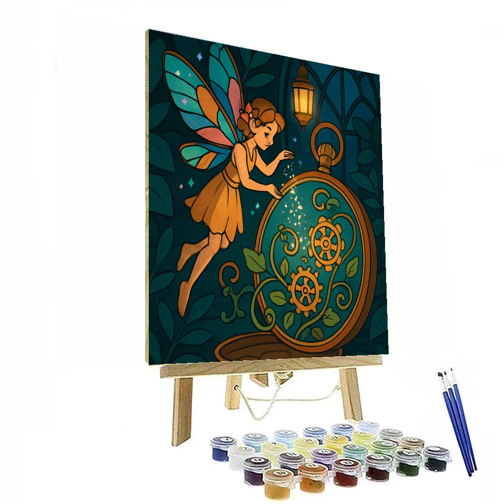 Clockwork Conservatory Fairy paint by number