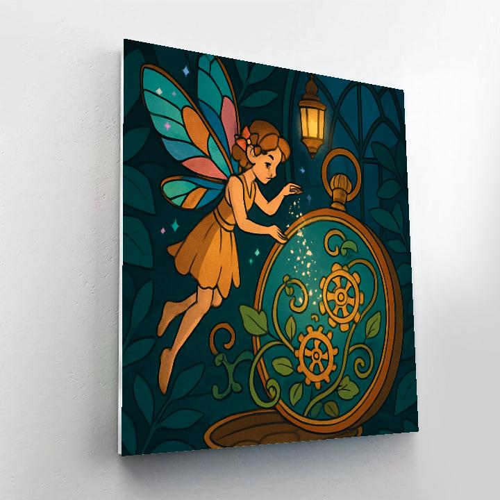 Clockwork Conservatory Fairy paint by number