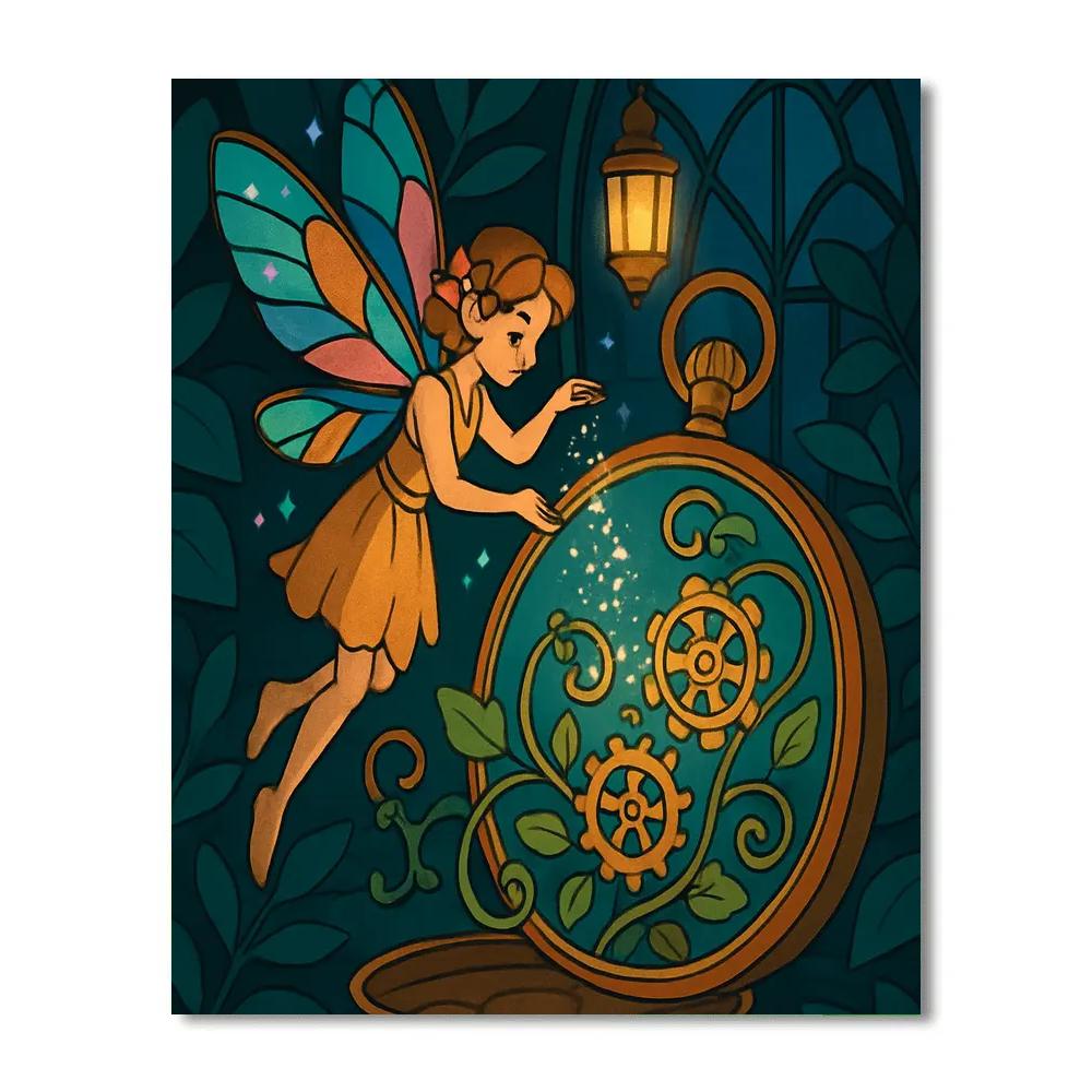 Clockwork Conservatory Fairy paint by number