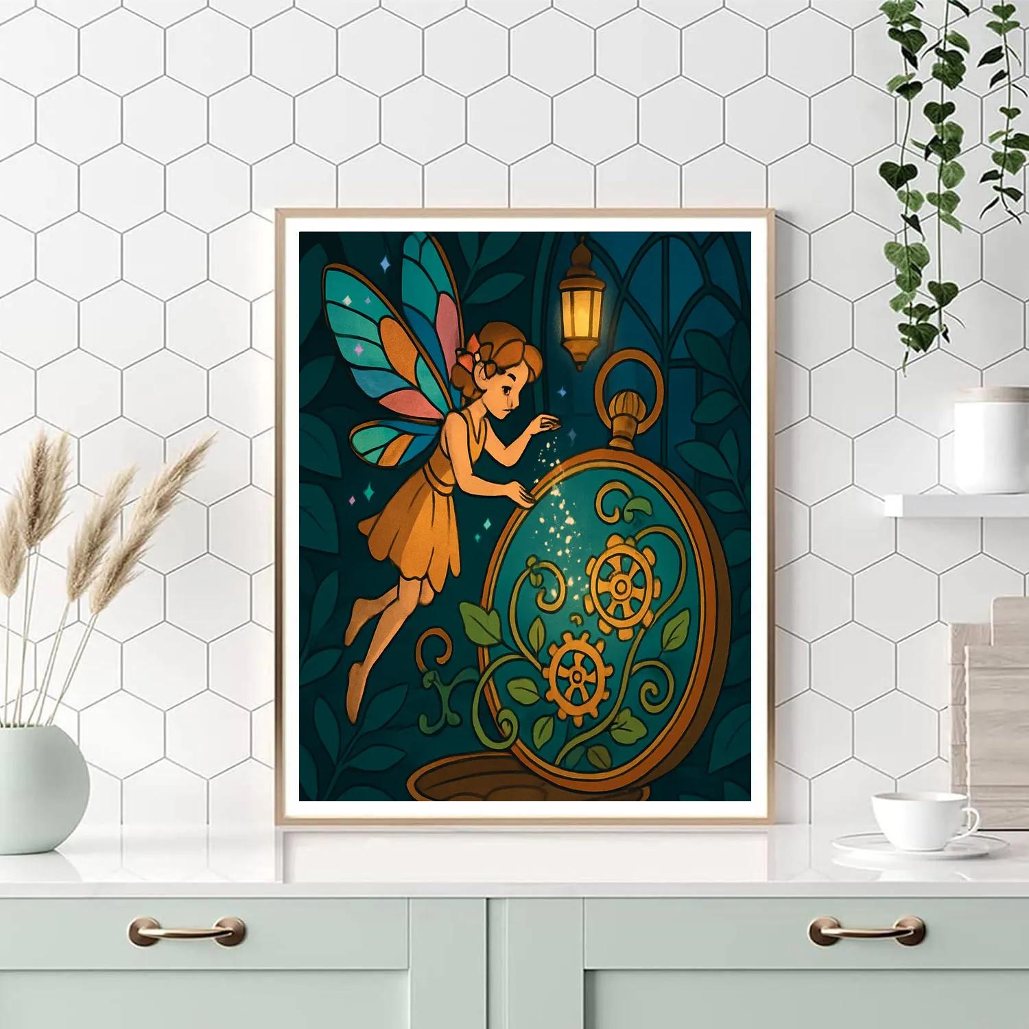 Clockwork Conservatory Fairy paint by number