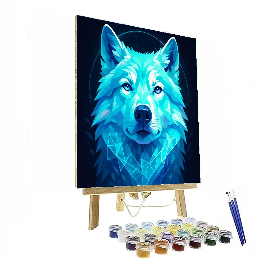 Prismatic Glacier Wolf Sovereign Painting by numbers kit