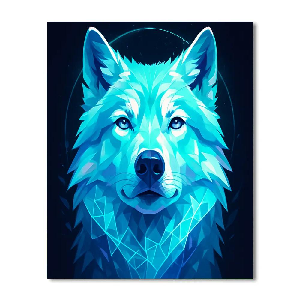 Prismatic Glacier Wolf Sovereign Painting by numbers kit