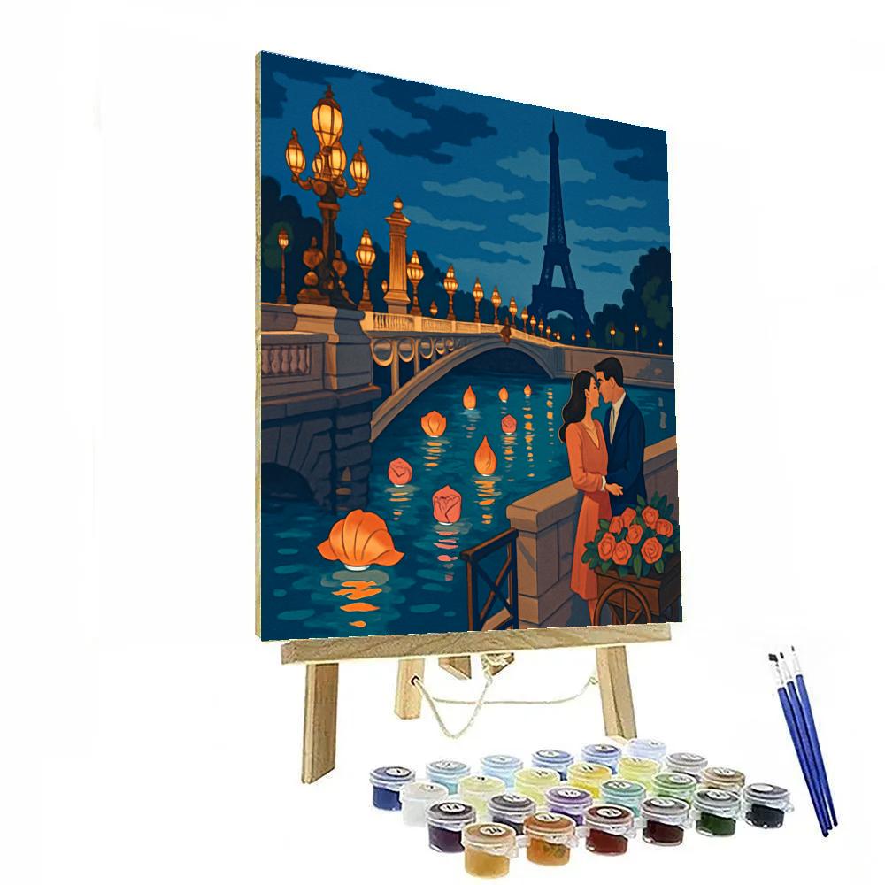 Paris Lantern Regatta On The Seine paint by numbers