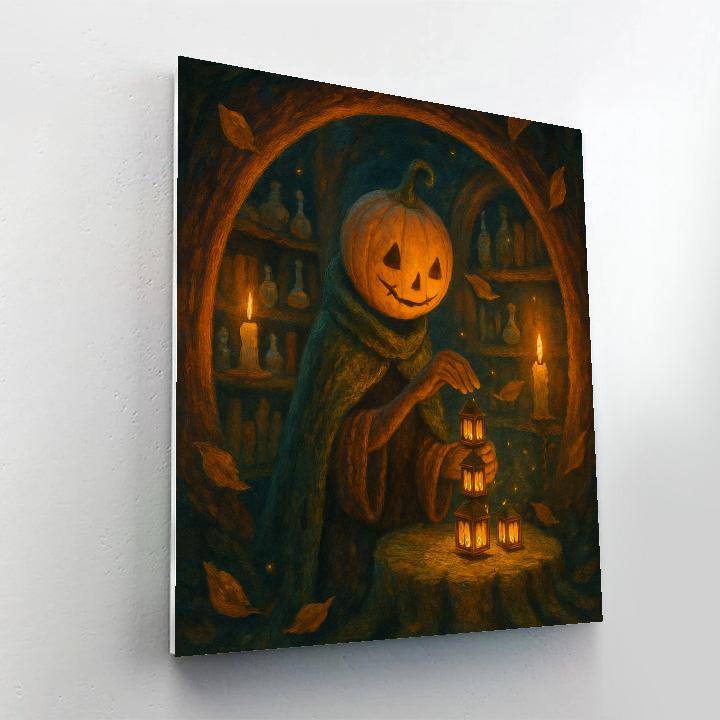 Lantern Library In The Hollow Tree paint by numbers
