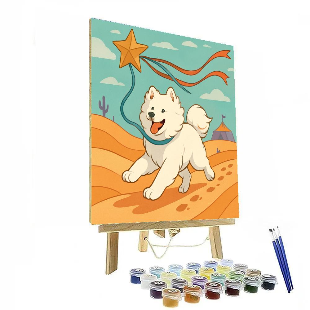 Desert Kite Festival Dog painting number kit