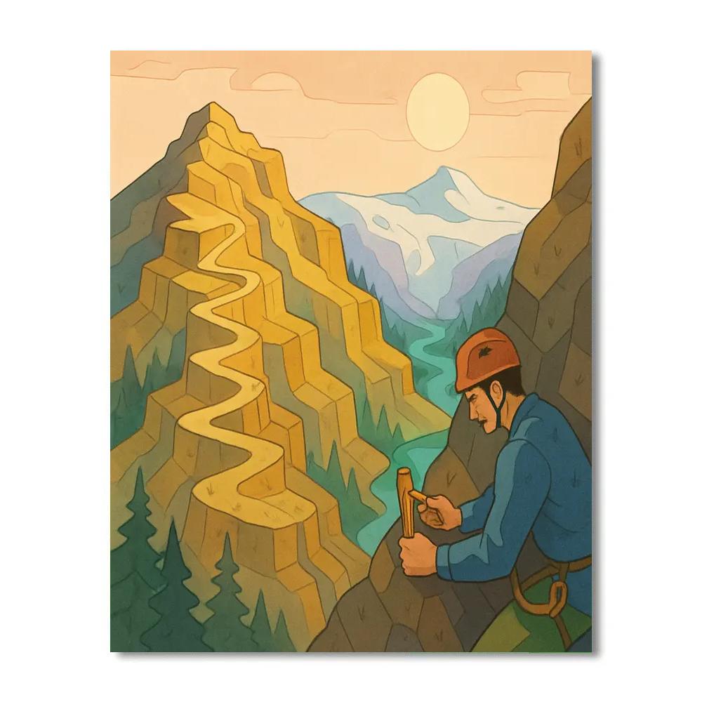 Clockwork Ridge, Mountain Crafted DIY paint by numbers