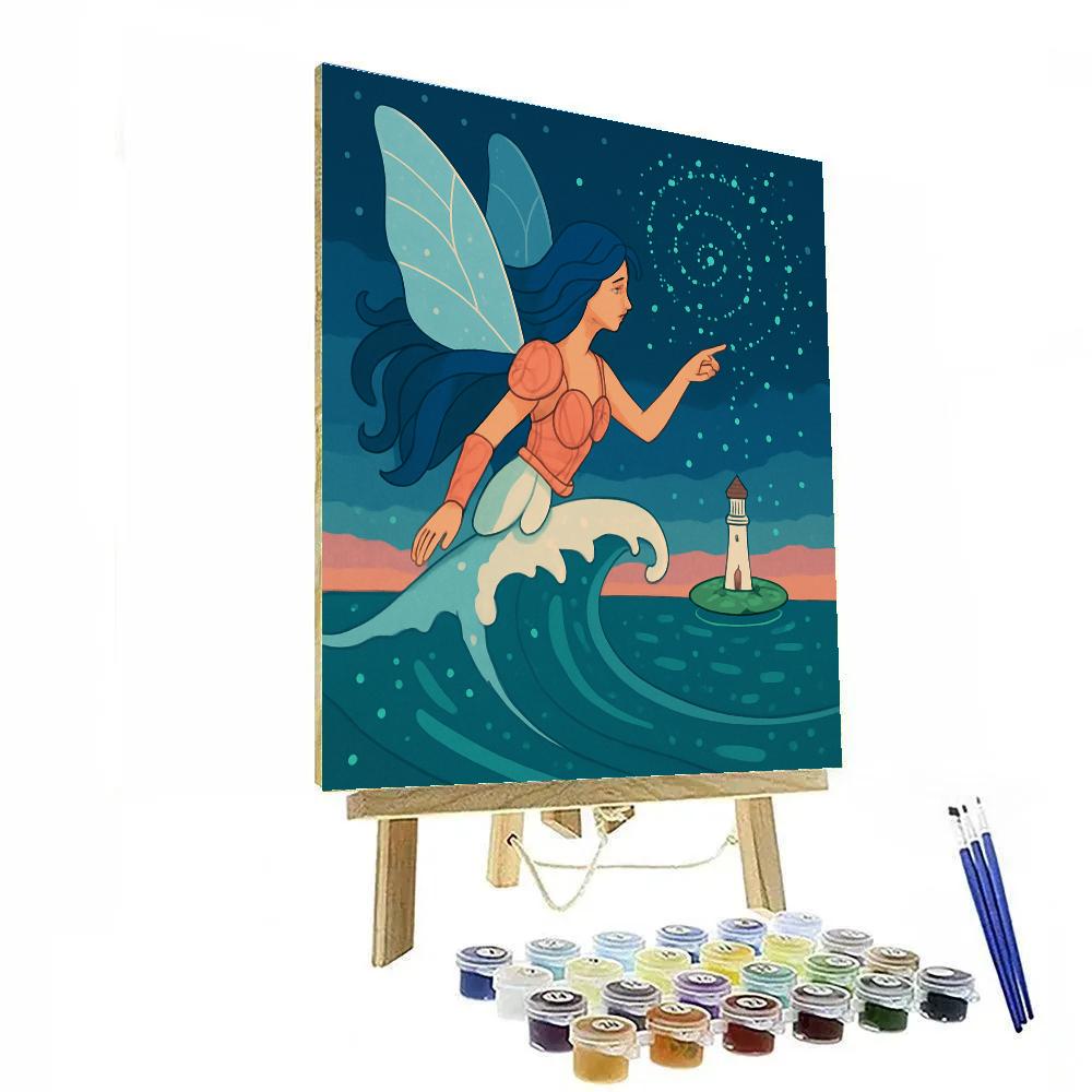 Lighthouse In The Fairy Tide paint by number