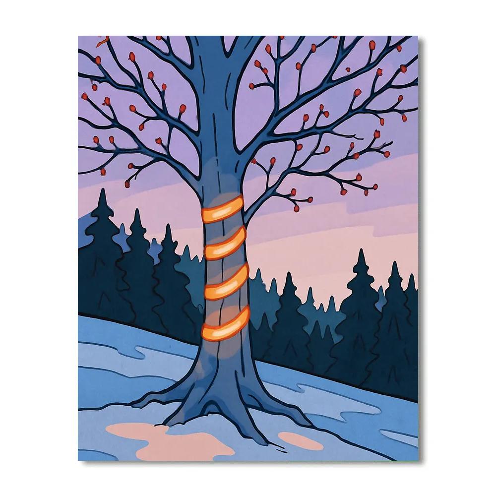 Lanternlit Grove With Tree Canopy paint by numbers