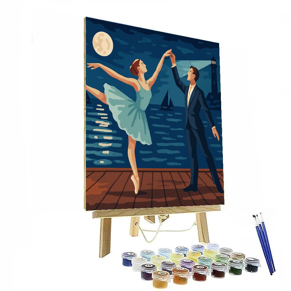 Moonlit Harbor Stage With Ballet Finale Number painting