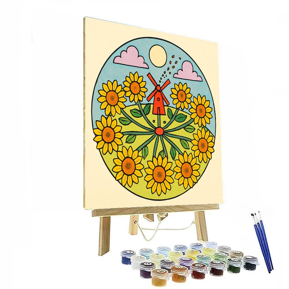 Sunflower-Carousel Field DIY paint by numbers