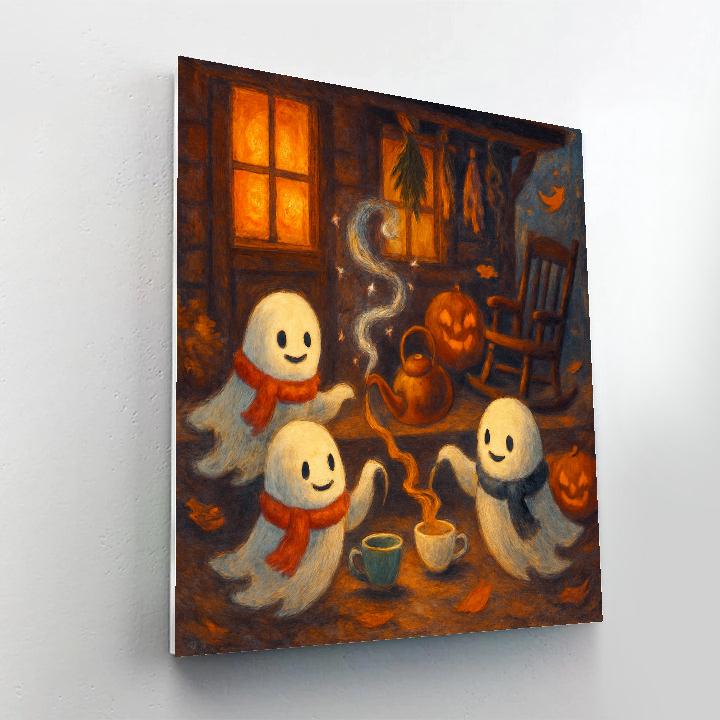 Moonlit Teacup Coven Porch Painting by numbers kit