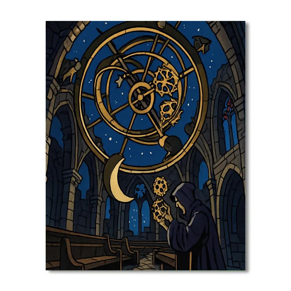Cathedral Orrery In Gothic Twilight paint by number