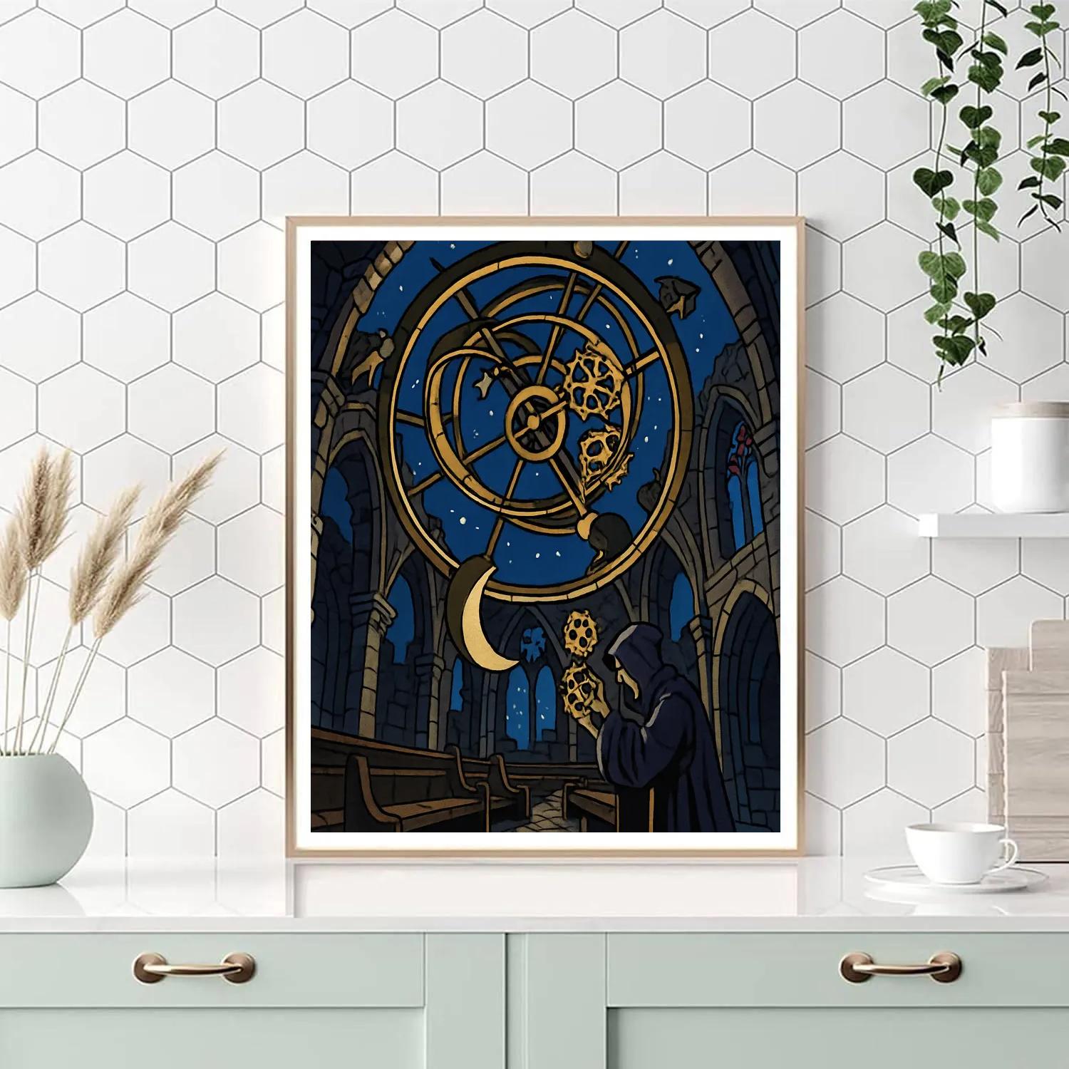 Cathedral Orrery In Gothic Twilight paint by number
