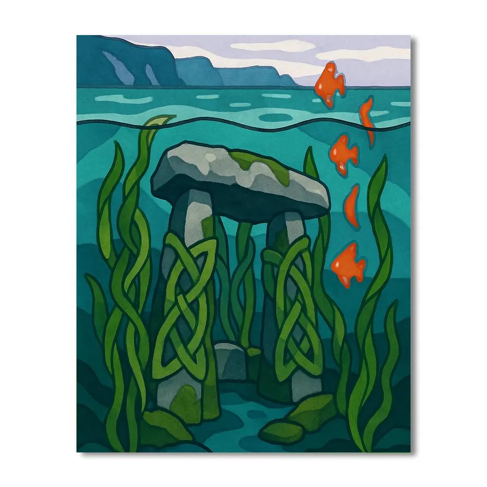 Midnight Kelp Cathedral In Ireland Waters Painting by numbers kit