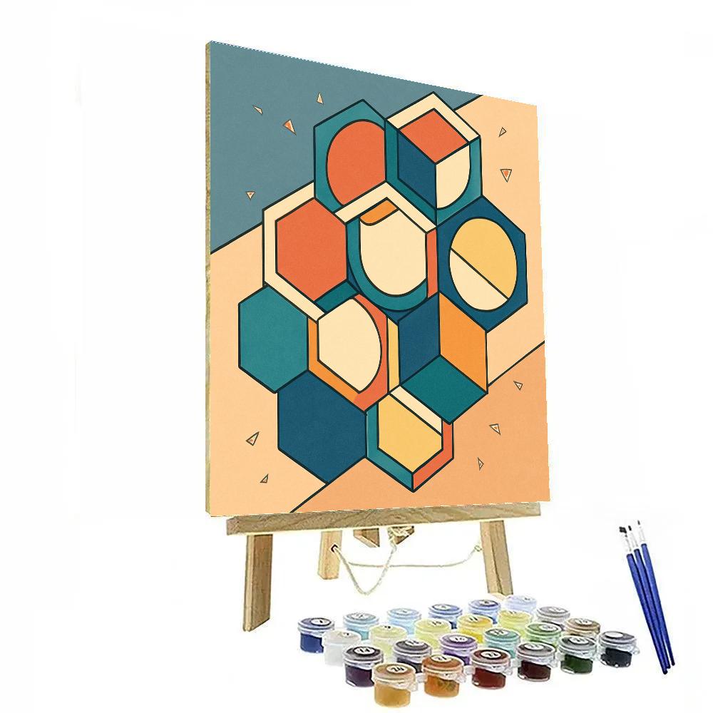 Kinetic Lattice Abstract Numbered painting kits