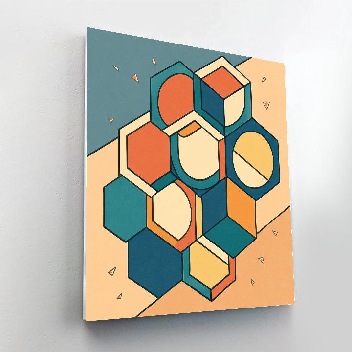 Kinetic Lattice Abstract Numbered painting kits