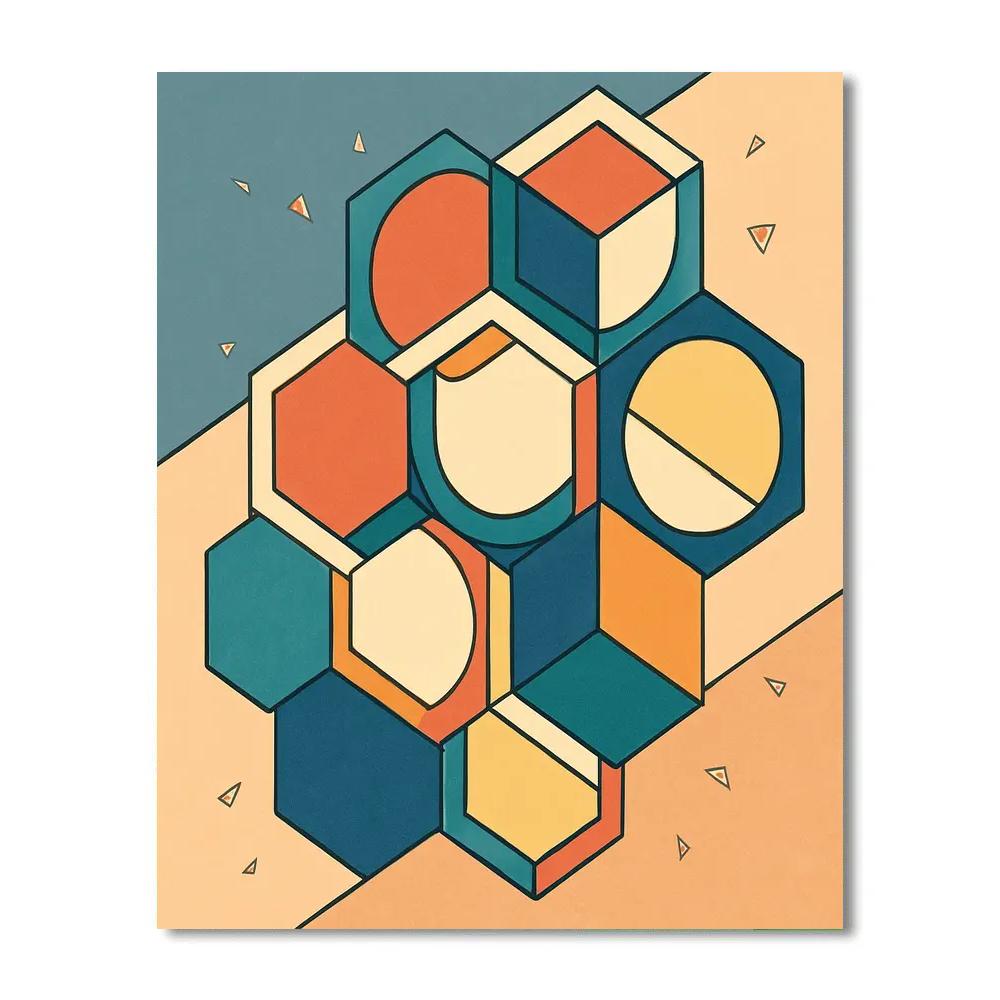 Kinetic Lattice Abstract Numbered painting kits