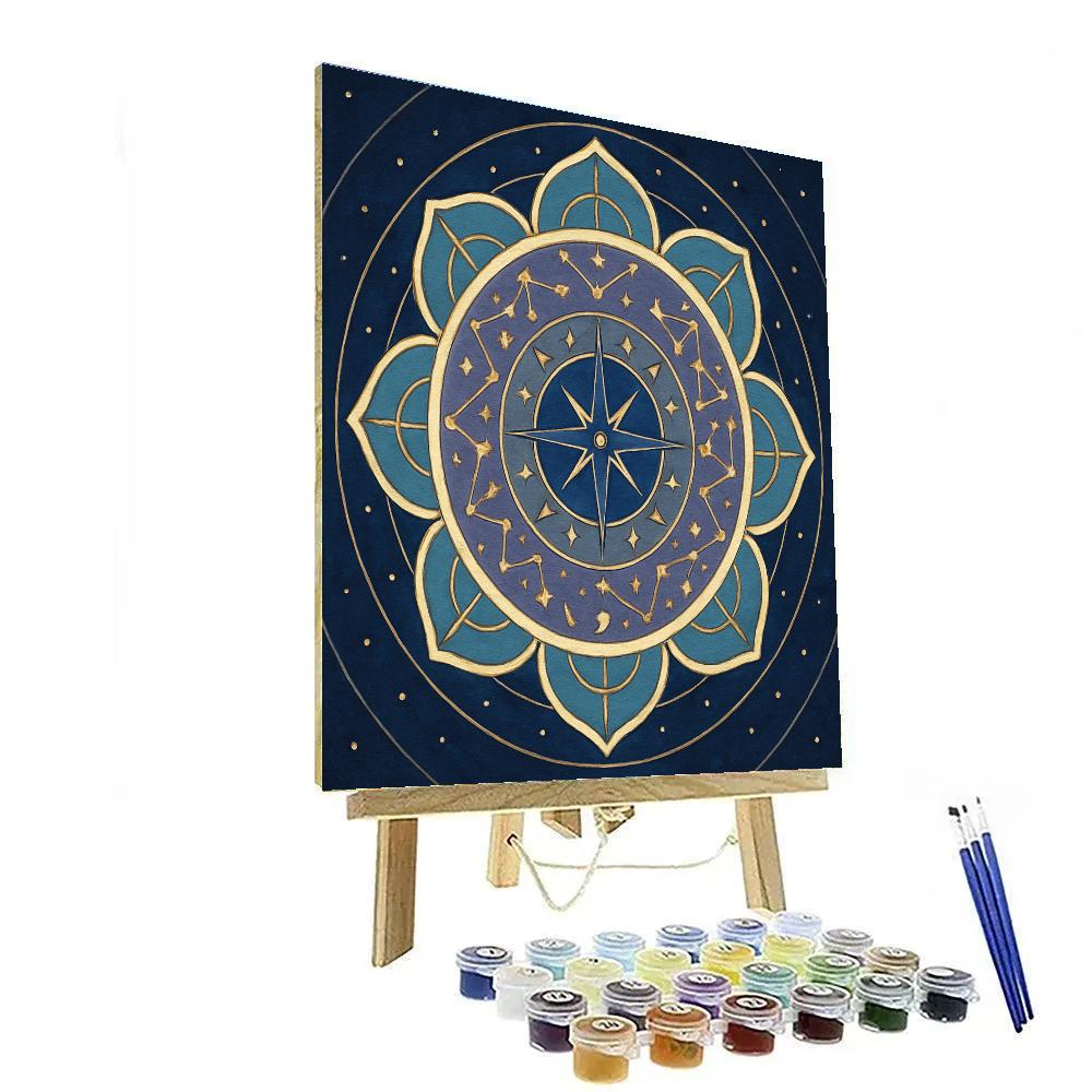 Celestial Cartography Mandala Painting by numbers kit