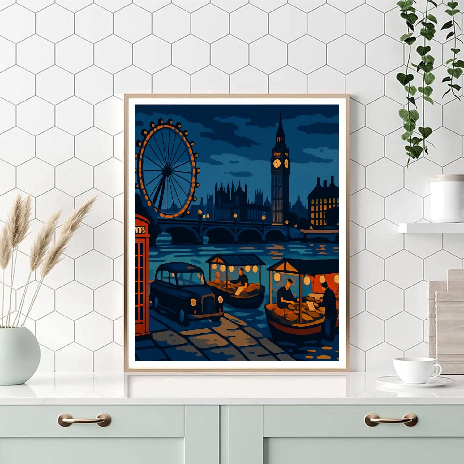 Riverside Lantern Market London paint by color