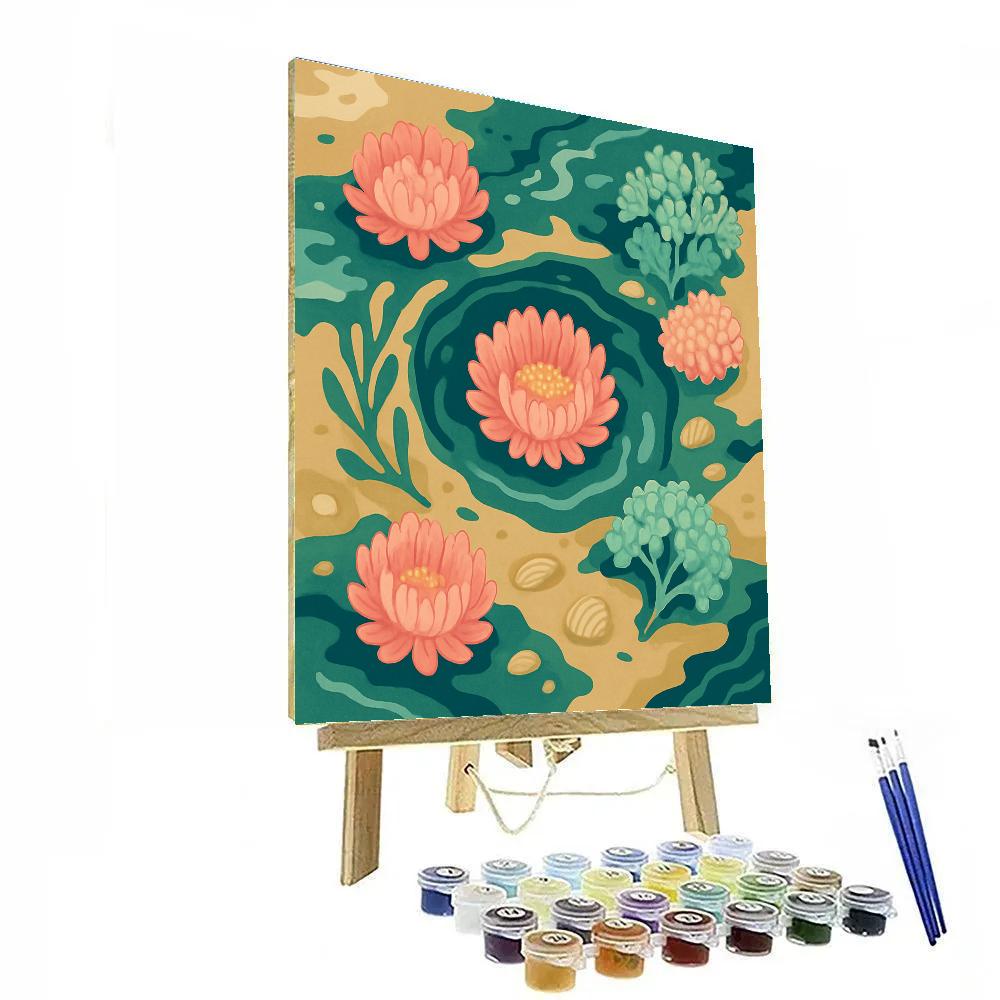 Floral Tidepool Bouquet paint by numbers