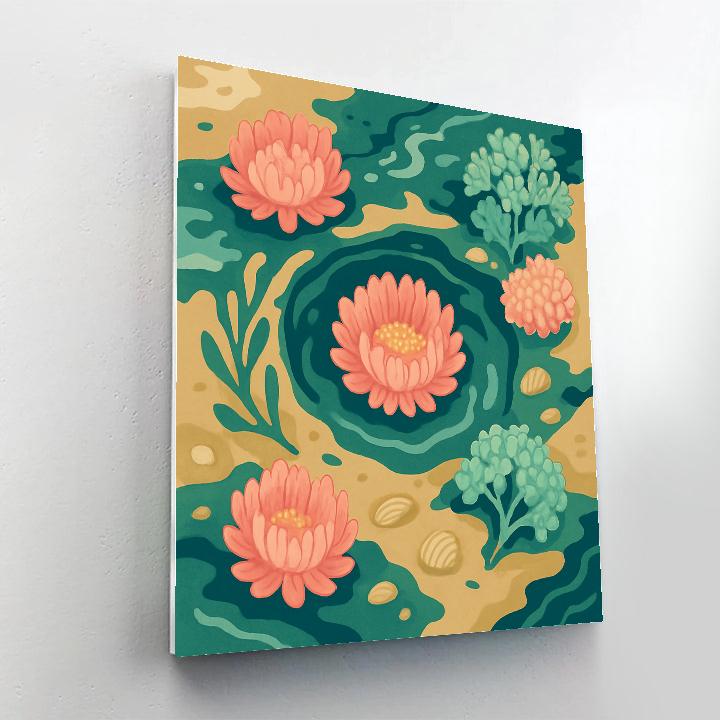 Floral Tidepool Bouquet paint by numbers
