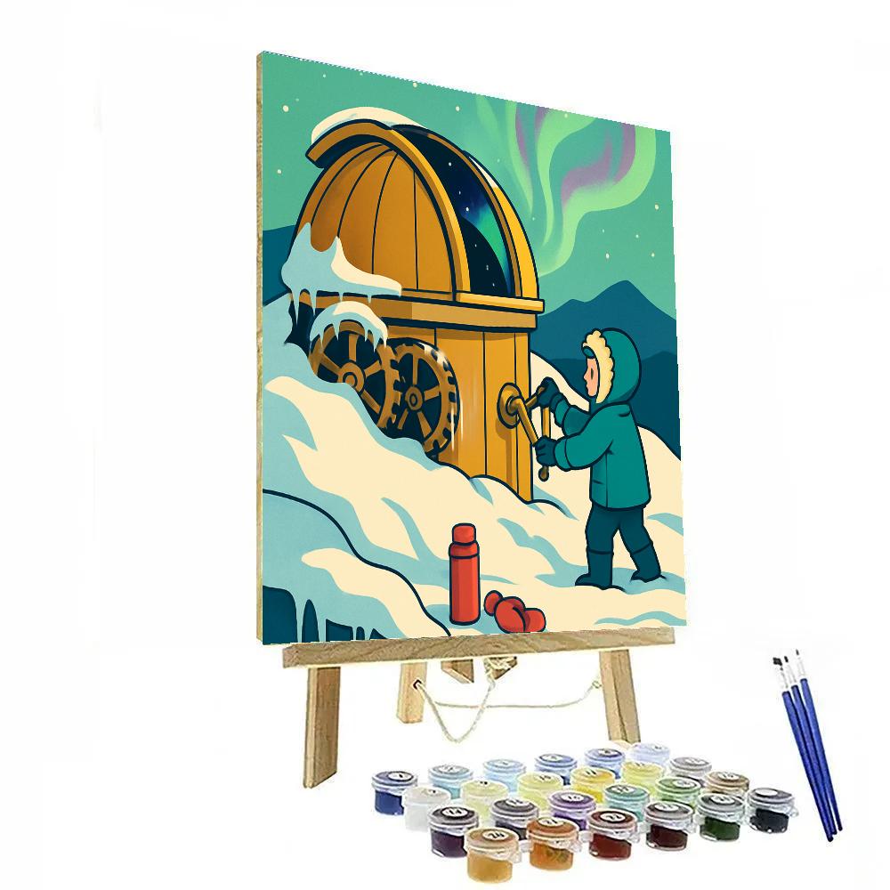 Clockwork Winter Observatory Numbered painting kits
